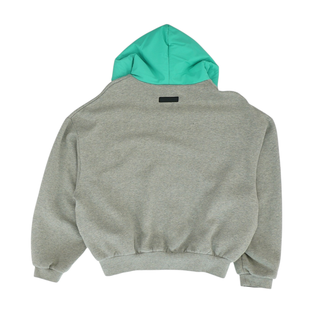Gray Solid Hoodie Pullover