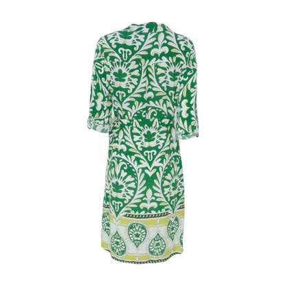 Green Abstract Midi Dress