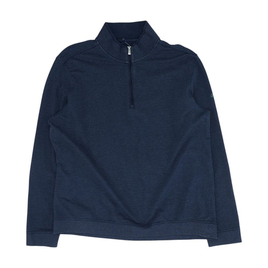 Blue Striped 1/4 Zip Pullover