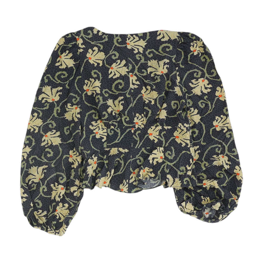 Black Floral Blouse