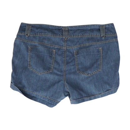 Blue Plus Solid Denim Shorts