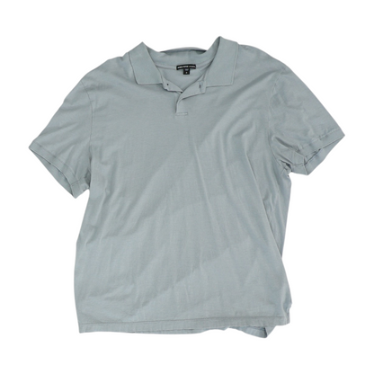 Gray Solid Short Sleeve Polo