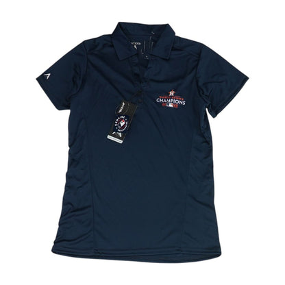 Navy Polo Knit Top