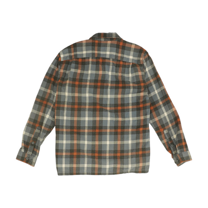 Gray Plaid Flannel Button Down