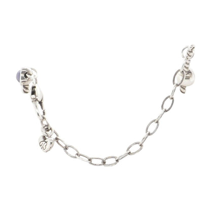 Silver Tone Multicolored Stone Necklace