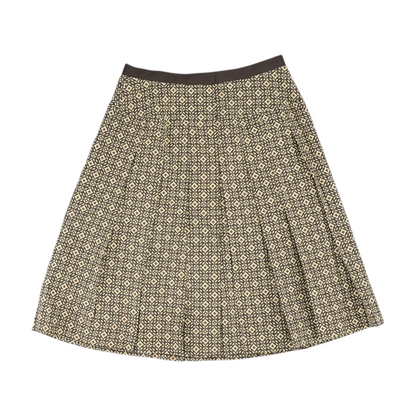 Brown Print Mini Skirt