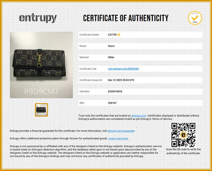 Black GG Denim Jackie 1961 Wallet on Chain