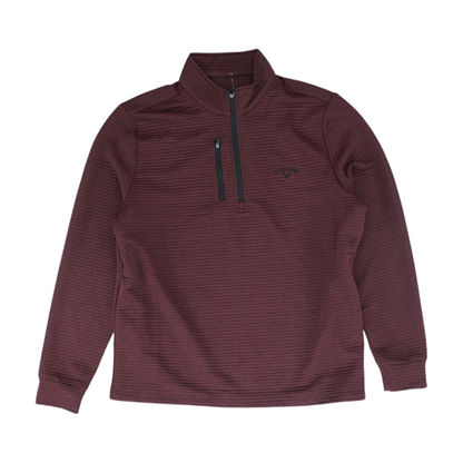 Maroon Solid 1/4 Zip Pullover