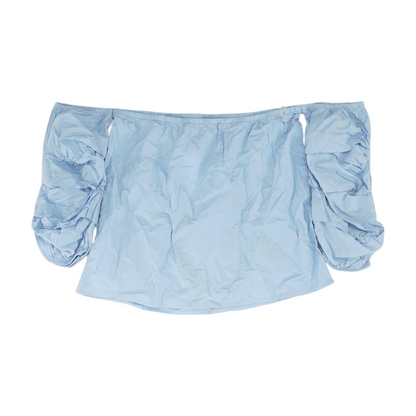 Blue Cropped Blouse