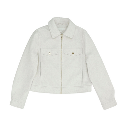 Beige Solid Jacket