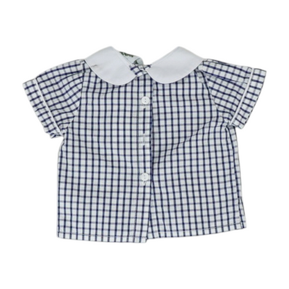 White Check Knit T-Shirt