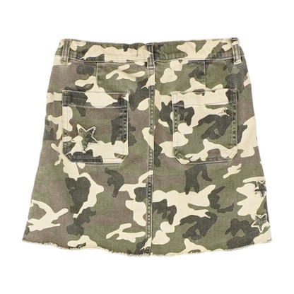 Multi Camo Midi Skirt