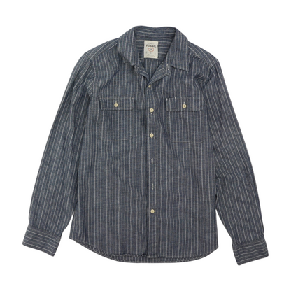 Blue Striped Long Sleeve Button Down