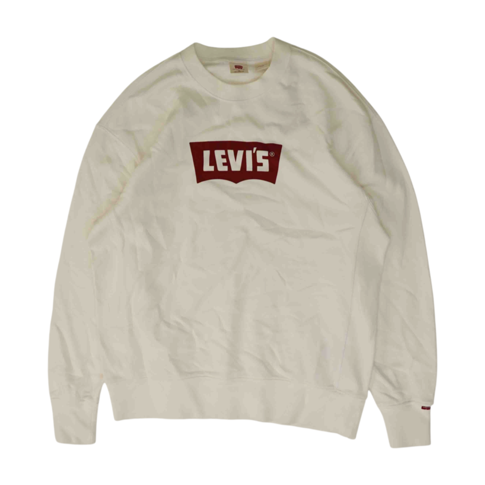 White Solid Sweatshirt Pullover