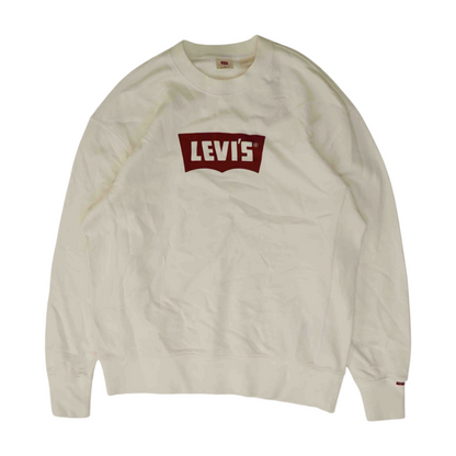 White Solid Sweatshirt Pullover