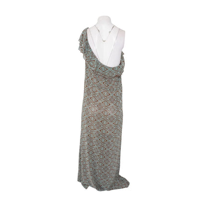 Brown Graphic Maxi Dress