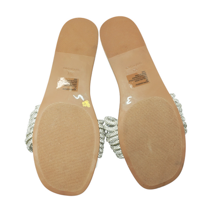 Silver Flat Sandals