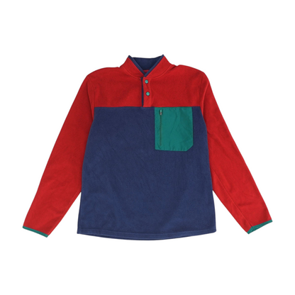 Multi Color Block Fleece Pullover