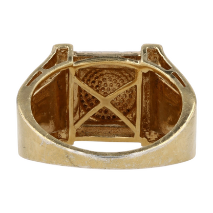 14K Yellow Gold Diamond Fashion Ring