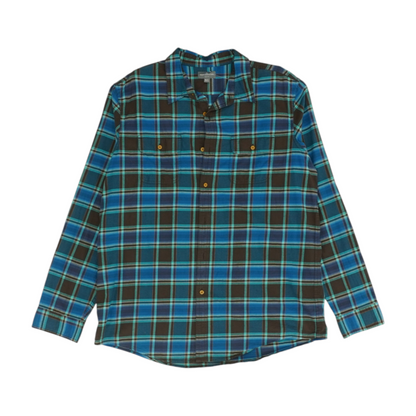 Blue Tall Plaid Long Sleeve Button Down