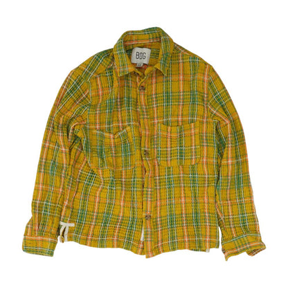 Mustard Plaid Button Down