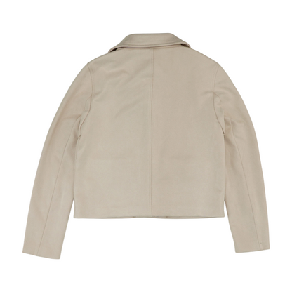 Beige Solid Jacket