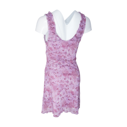 Purple Floral Mini Dress
