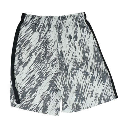 White Print Active Shorts