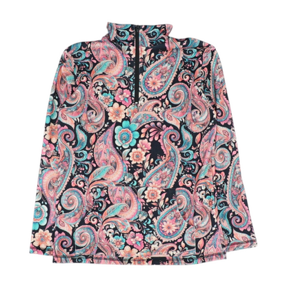 Black Paisley 1/4 Zip Pullover