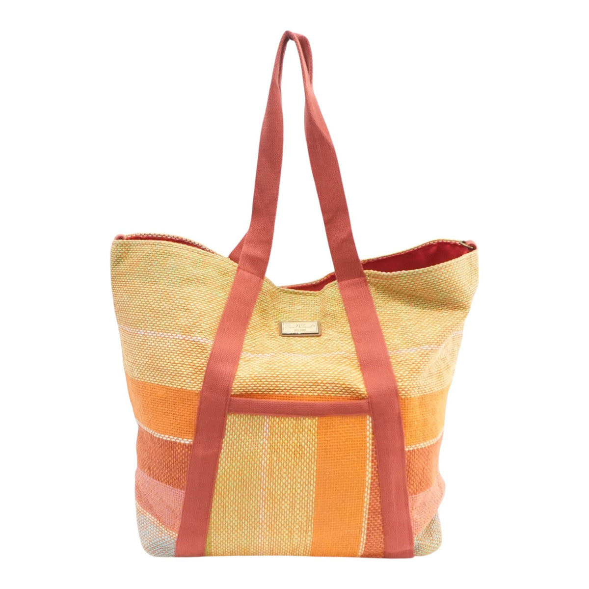 Multicolored Woven Tote Bag