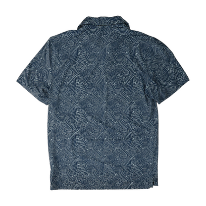 Blue Print Short Sleeve Polo