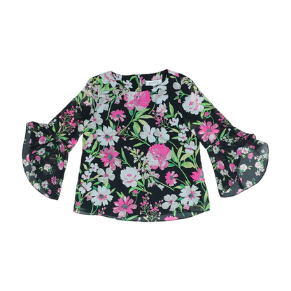 Black Floral Blouse