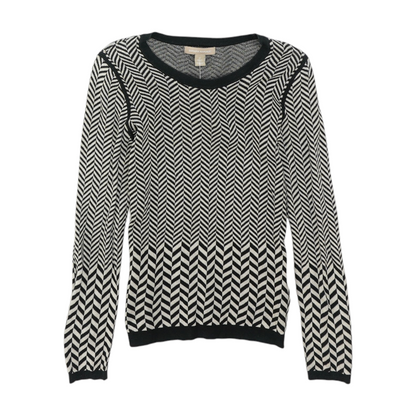 Black Chevron Pullover Sweater