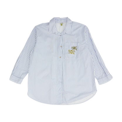 Purple Striped Button Down