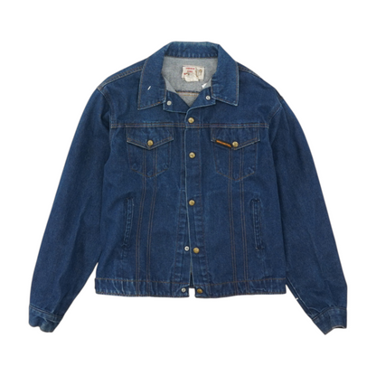 Vintage Blue Long Solid Denim Jacket