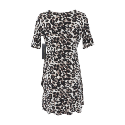 Brown Animal Print Mini Dress