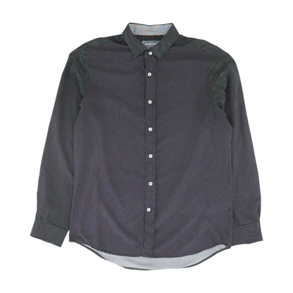 Black Polka Dot Long Sleeve Button Down