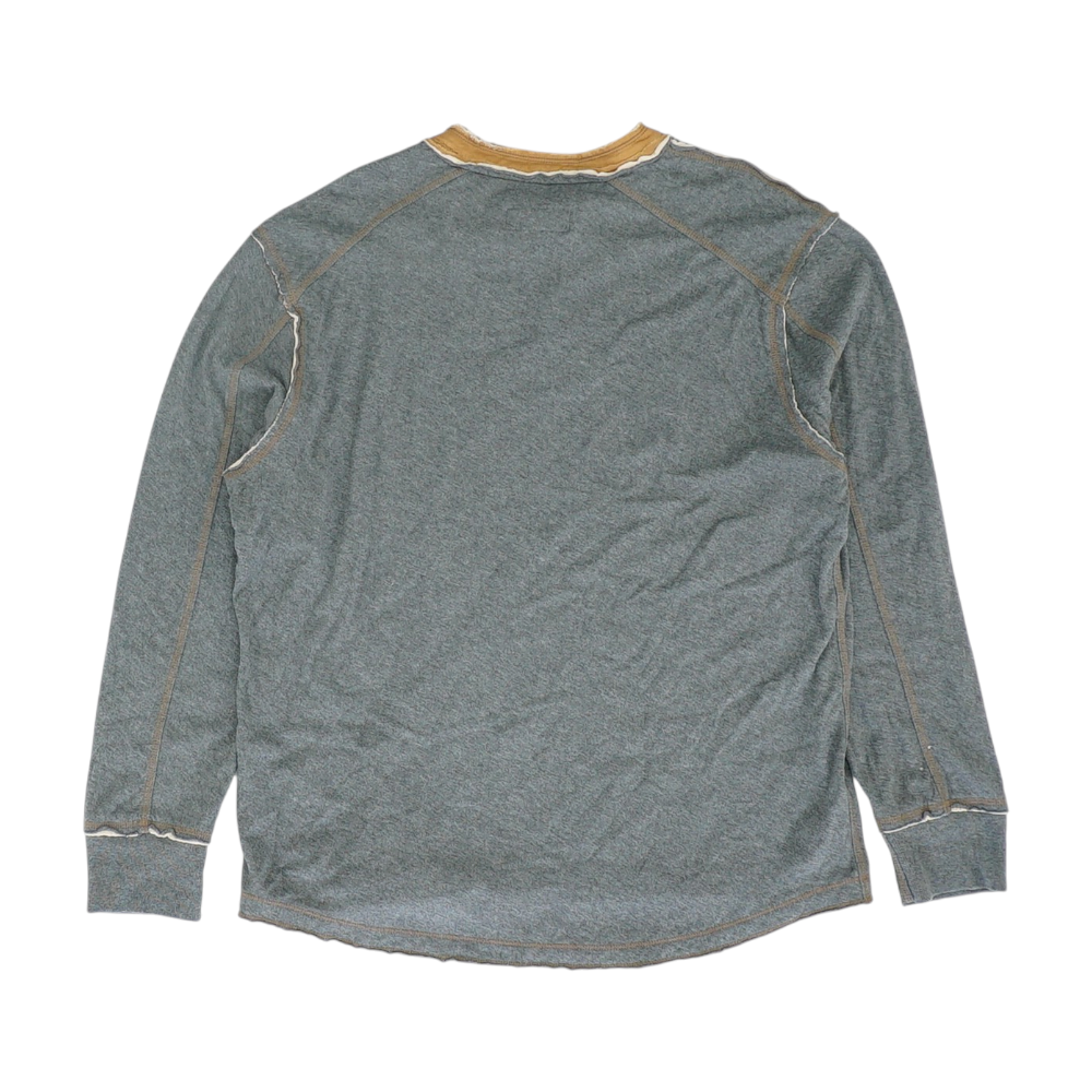 Gray Solid Henley T-Shirt