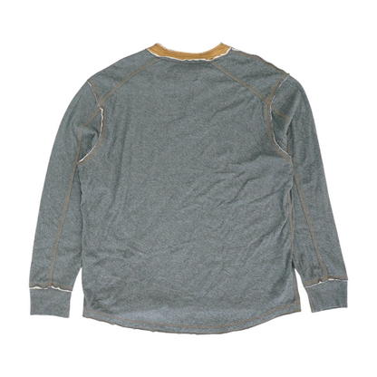 Gray Solid Henley T-Shirt