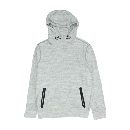 Gray Solid Hoodie Pullover