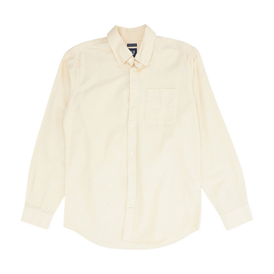 Peach Solid Long Sleeve Button Down