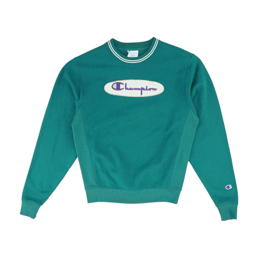 Green Solid Sweatshirt Pullover