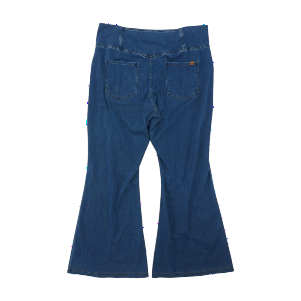 Blue Plus Size Wide Leg Pants