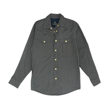 Black Striped Long Sleeve Button Down