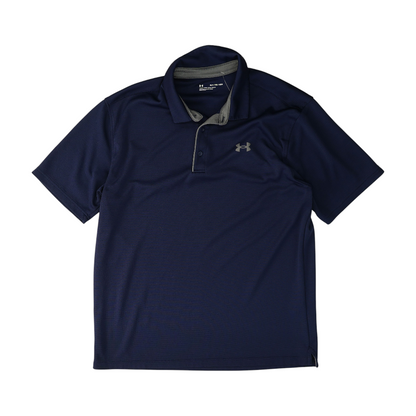 Navy Solid Short Sleeve Polo