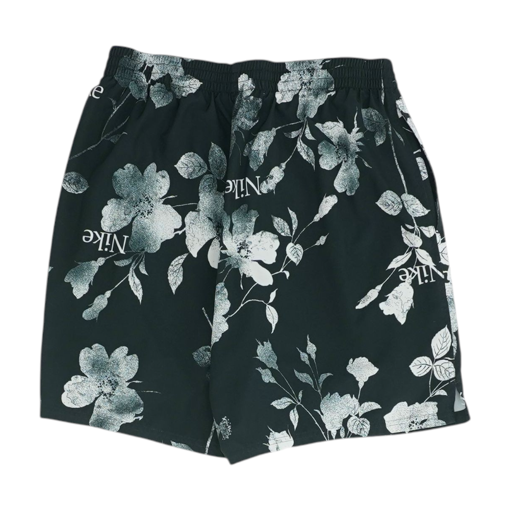 Black Floral Active Shorts
