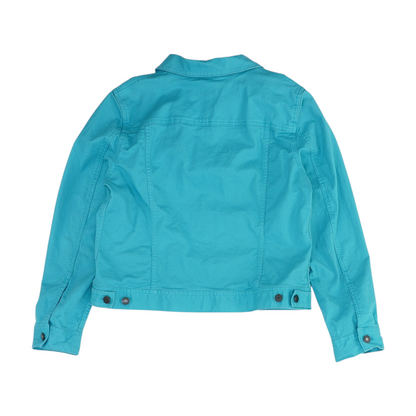 Blue Solid Denim Jacket