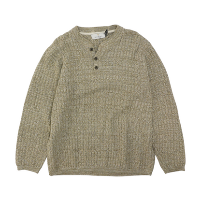 Vintage Beige Solid Pullover Sweater