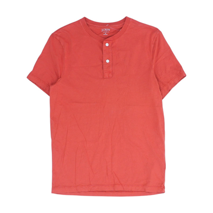 Red Solid Henley T-Shirt