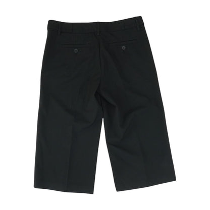 Black Solid Capri Pants